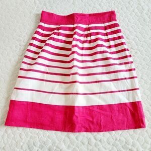 NEW Banana Republic mini skirt striped 2 XS linen business casual trendy
